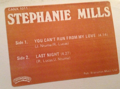 STEPHANIE MILLS - You Can't Run For My Love
