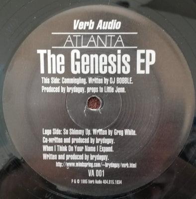 DJ BOBBLE / GREG WHITE / BRYDAGUY - The Genesis EP