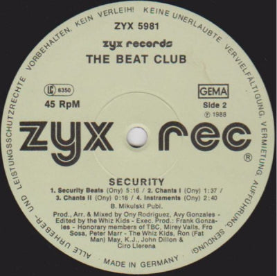 THE BEAT CLUB  - Security