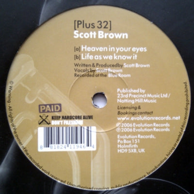 SCOTT BROWN - Heaven In Your Eyes / Life As We Know It