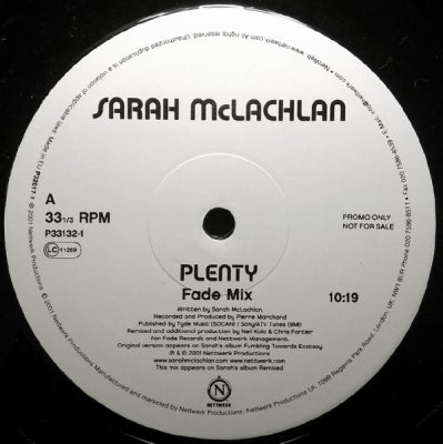 SARAH McLACHLAN - Plenty