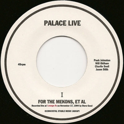 PALACE - Palace Live: For The Mekons, Et Al