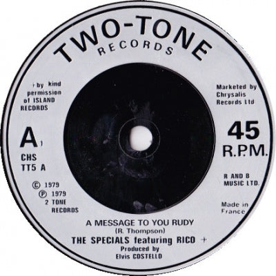 THE SPECIALS - A Message To You Rudy/Nite Klub