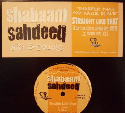 SHABAAM SAHDEEQ - Straight Like That