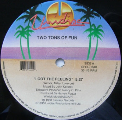 TWO TONS OF FUN - I Got The Feeling / Earth Can Be Just Like Heaven / Do You Wanna Boogie, Hunh?