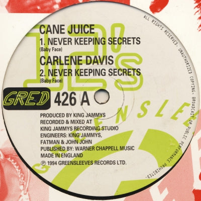 CANE JUICE / CARLENE DAVIS / KING JAMMYS CREW - Never Keeping Secrets