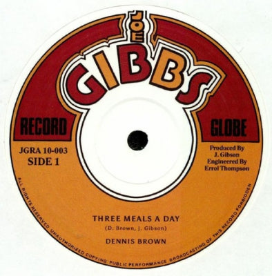 DENNIS BROWN / PRINCE ALLAH - Three Meals A Day / Naw Go A Them Burial