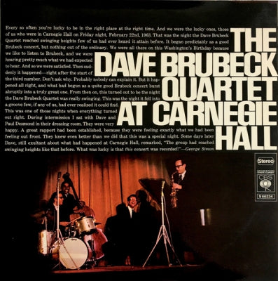 THE DAVE BRUBECK QUARTET - At Carnegie Hall