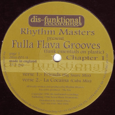 RHYTHM MASTERS - Fulla Flava Grooves (Funk Essentials On Plastic) Chapter 1