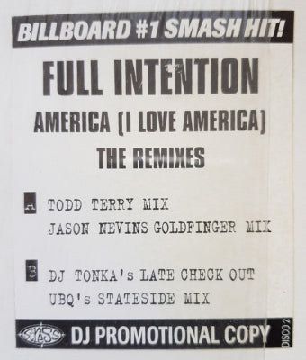FULL INTENTION - America (I Love America) The Remixes