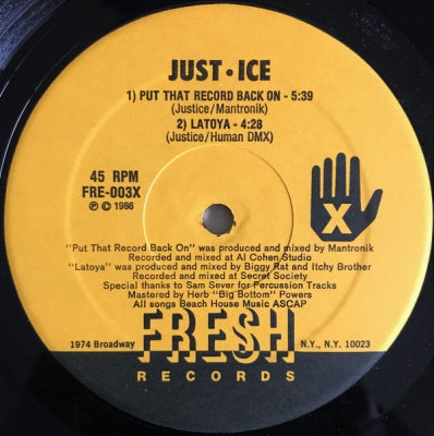 JUST-ICE - Put That Record Back On