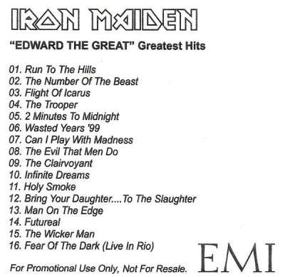 IRON MAIDEN - Edward The Great - The Greatest Hits