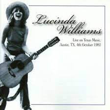 LUCINDA WILLIAMS - Live On Texas Music, Austin, TX, 4th October 1981
