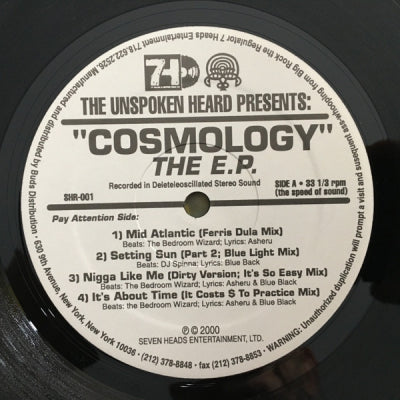 THE UNSPOKEN HEARD - Cosmology EP
