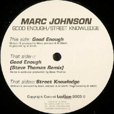 MARC JOHNSON - Good Enough / Street Knowledge