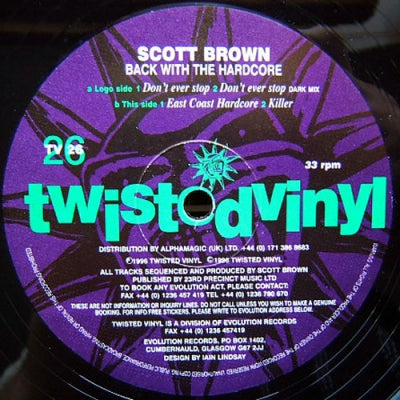 SCOTT BROWN - Back With The Hardcore