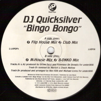 DJ QUICKSILVER - Bingo Bongo