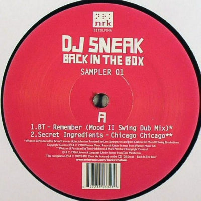 DJ SNEAK - Back In The Box (Sampler 01)