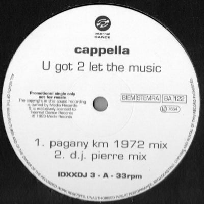 CAPPELLA - U Got 2 Let The Music