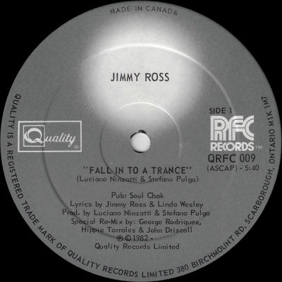 JIMMY ROSS - Fall In To A Trance