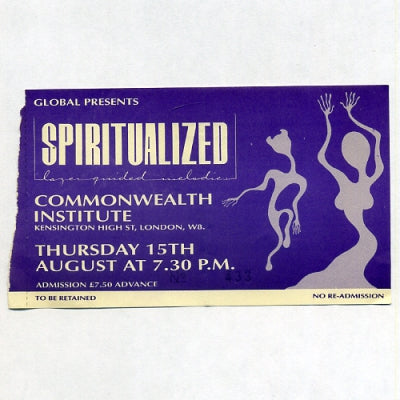 SPIRITUALIZED - Ticket - Commonwealth Institute, London 15th August 1991