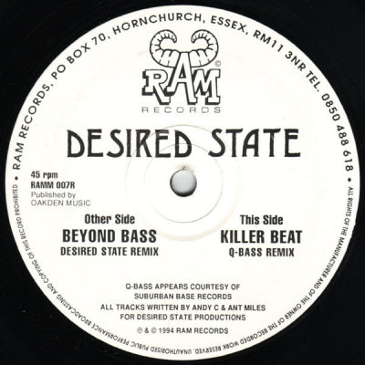 DESIRED STATE - Beyond Bass / Killer Beat (Remixes)
