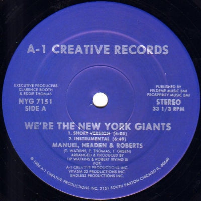 MANUEL, HEADEN, & ROBERTS - We're The New York Giants