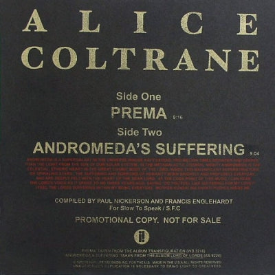 ALICE COLTRANE - Prema / Andromeda's Suffering