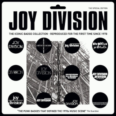 JOY DIVISION - The Iconic Badge Collection - White on Black Badge Versions