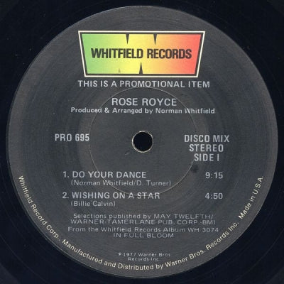 ROSE ROYCE - Do Your Dance / Wishing On A Star / It Makes You Feel Like Dancin' / Wishing On A Star