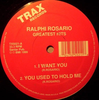 RALPHI ROSARIO - Greatest Hits