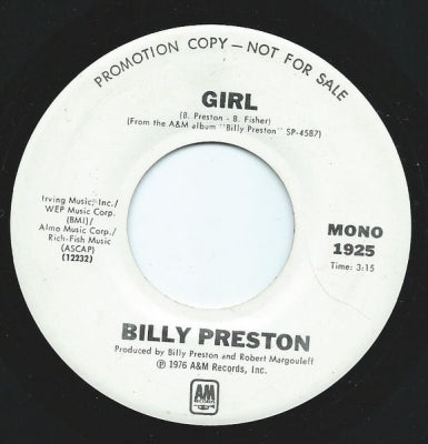 BILLY PRESTON - Girl