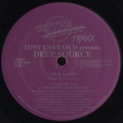TONY CARRASCO PRESENTS DEEP SOURCE - Our Love