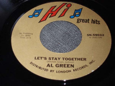 AL GREEN - Let's Stay Together / I Can't Get Next To You
