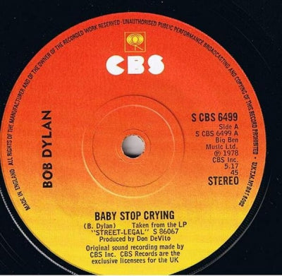BOB DYLAN - Baby Stop Crying / New Pony