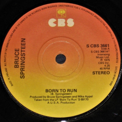 BRUCE SPRINGSTEEN  - Born To Run