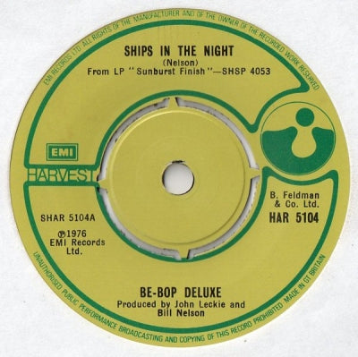 BE-BOP DELUXE - Ships In The Night / Crying To The Sky