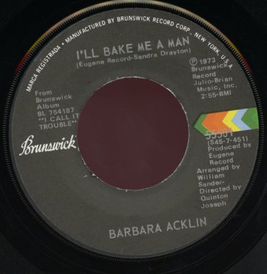 BARBARA ACKLIN - I'll Bake Me A Man / I Call It Trouble