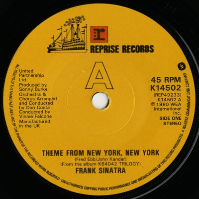 FRANK SINATRA - Theme From New York, New York / That's What God Looks Like To Me