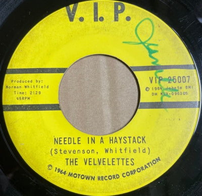 THE VELVELETTES - Needle In A Haystack / Should I Tell Them