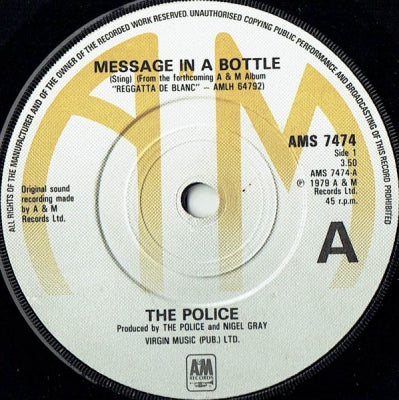 THE POLICE - Message In A Bottle / Landlord