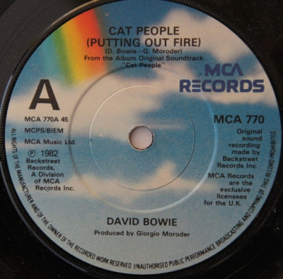 DAVID BOWIE / GIORGIO MORODER - Cat People (Putting Out Fire) (From The Original Soundtrack) / Paul's Theme (Jogging Chase)