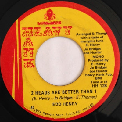EDD HENRY - Two Heads Are Better Than 1 / Soul Socking Time Baby