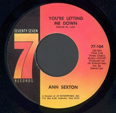 ANN SEXTON - You're Letting Me Down / You've Been Gone Too Long