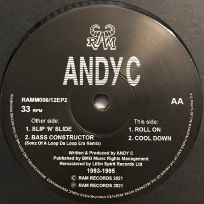 ANDY C - Slip ‘N’ Slide / Bass Constructor (Remix) / Roll On / Cool Down