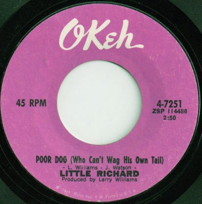 LITTLE RICHARD - Poor Dog (Who Can't Wag His Own Tail)  / Well