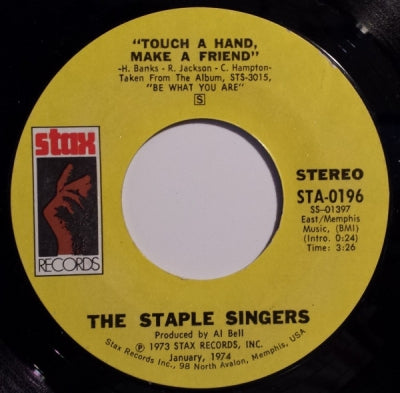 THE STAPLE SINGERS - Touch A Hand, Make A Friend / Tellin' Lies