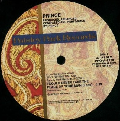 PRINCE - I Could Never Take The Place OfYour Man