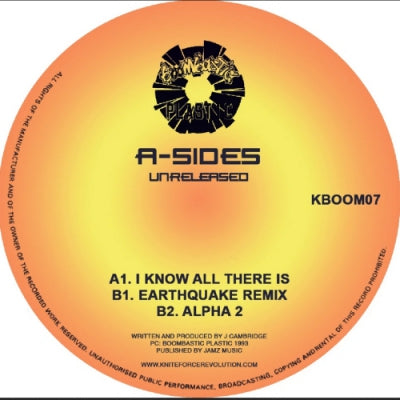 A-SIDES - Unreleased (I Know All There Is / Earthquake - Remix / 	Alpha 2)