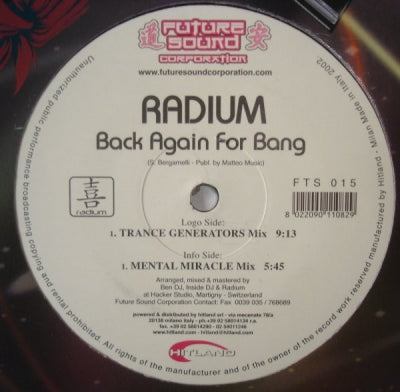 RADIUM - Back Again For Bang